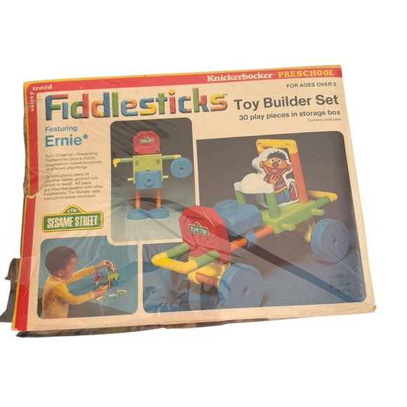 Vintage Sesame Street Fiddlesticks Toy Builder Set Knickerbocker 1978 - Picture 1 of 16